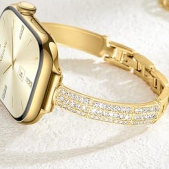 NEW Luxury Gold Diamond Fashion Apple Watch Band main image 4